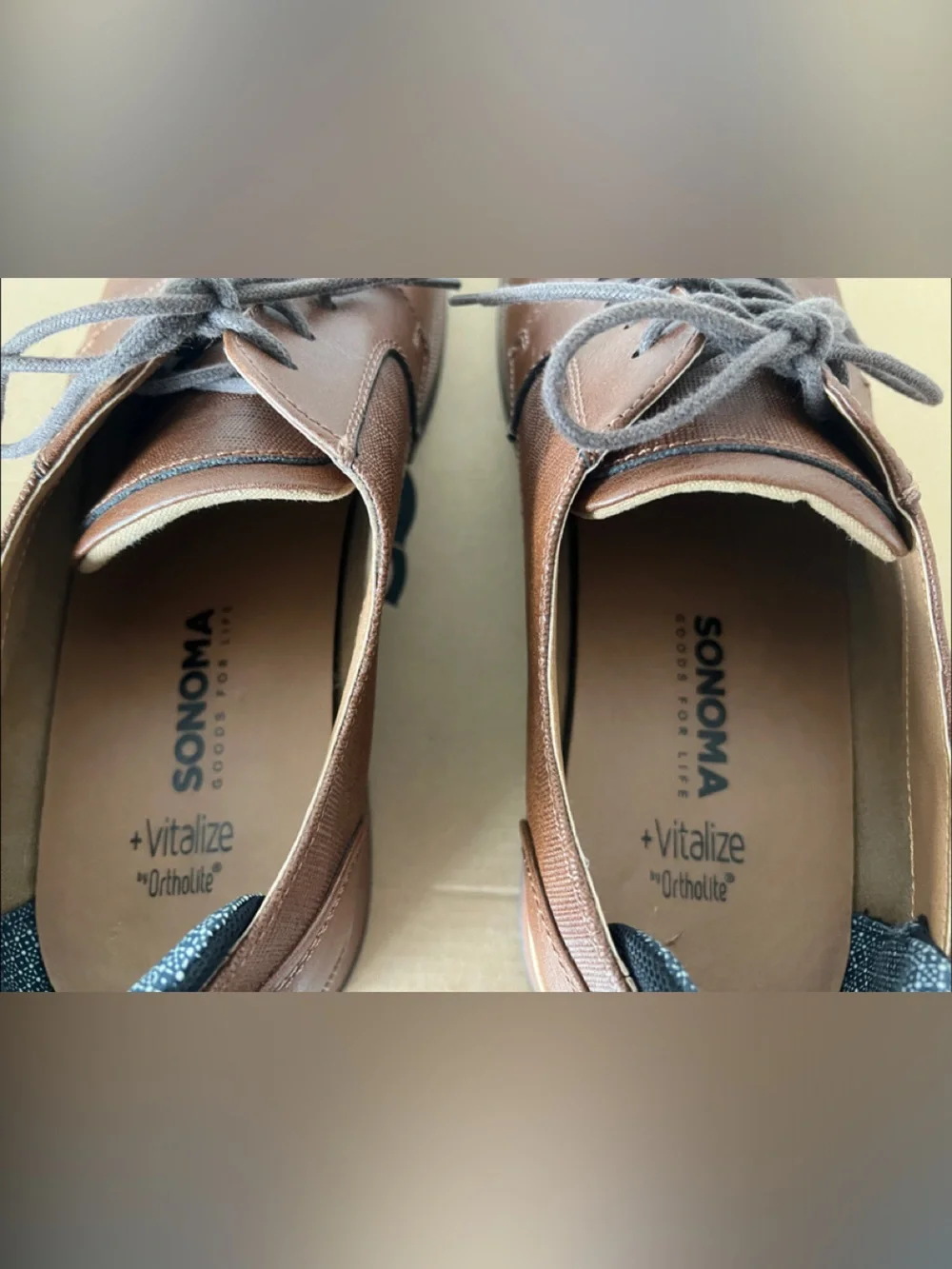 Sonoma Goods For Life Men's Brown Dress Shoes Size 13 Vitalize Ortholite